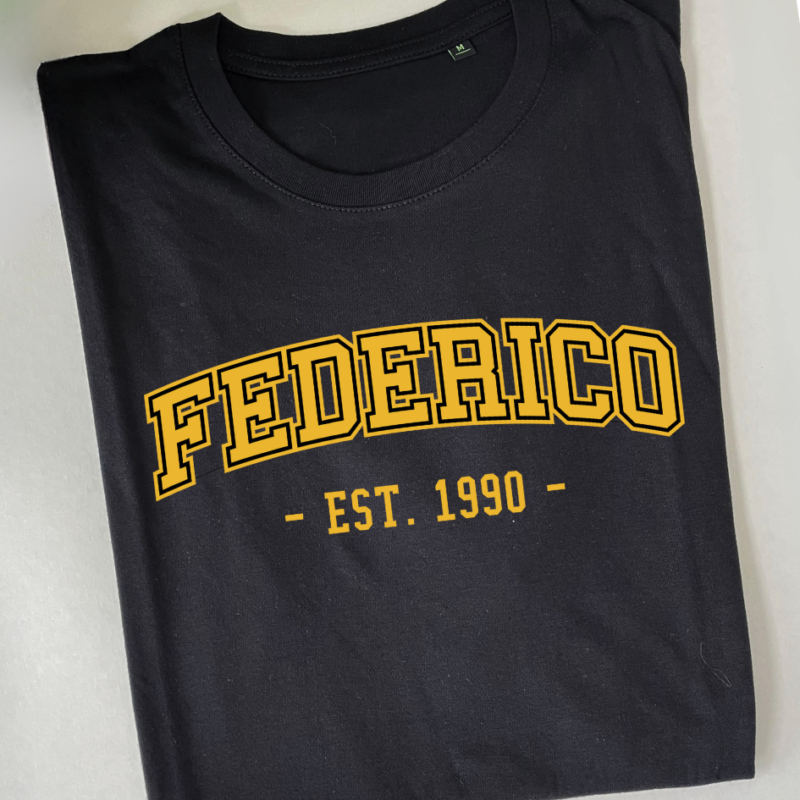Maglia College con Nome Uomo