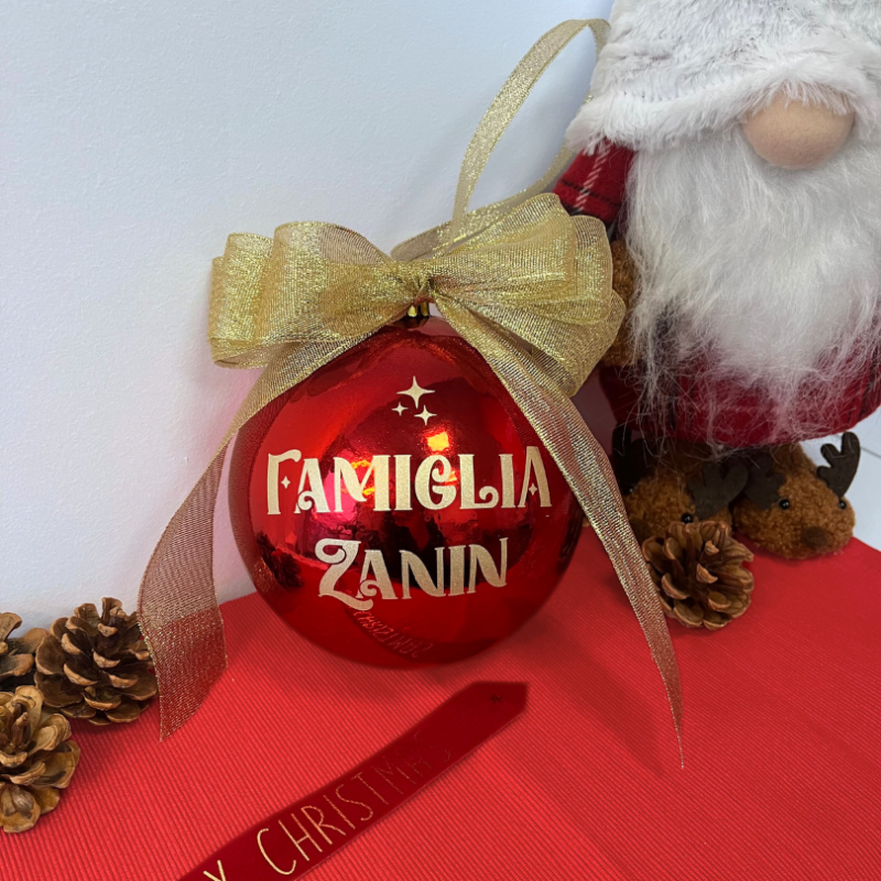 Palla Grande 14cm di Natale Personalizzata