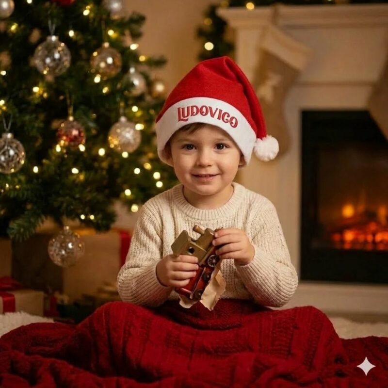 cappello babbo natale personalizzato