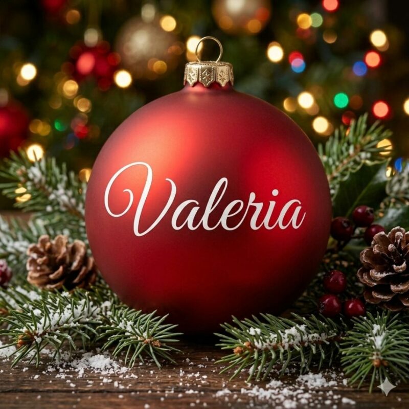 Nome adesivo personalizzato per pallina di Natale