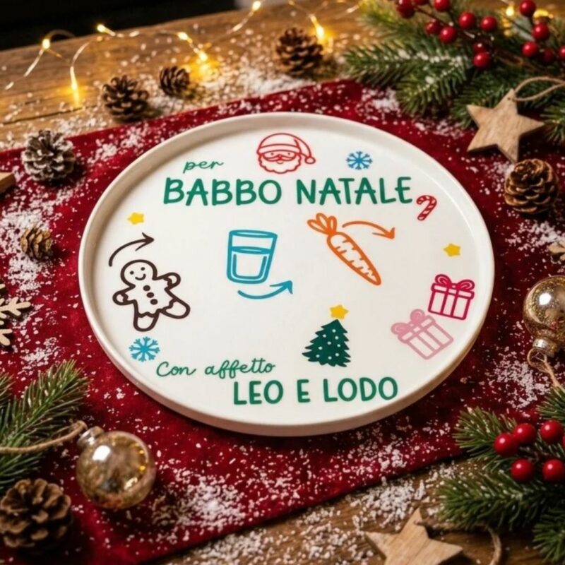 Adesivi personalizzati per il vassoio di Natale